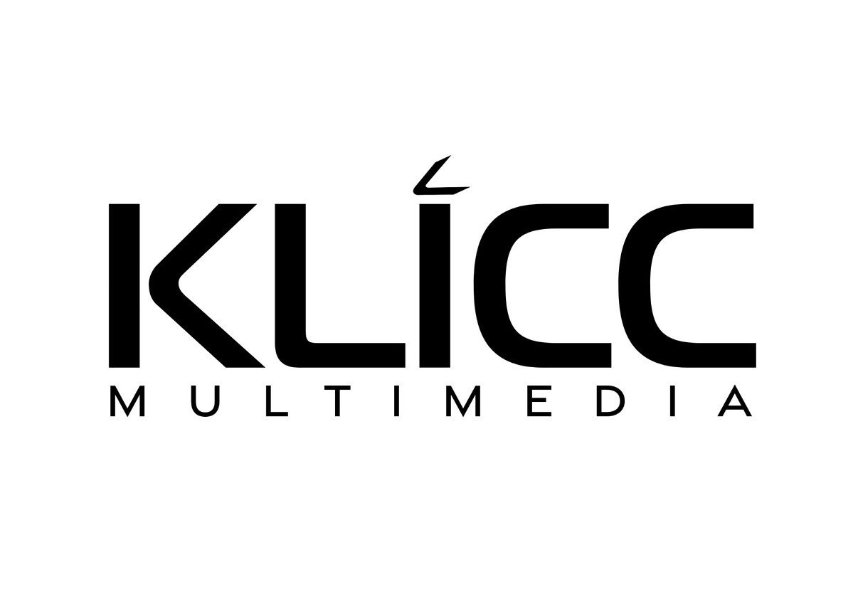 Klicc MultiMedia logo in black on white