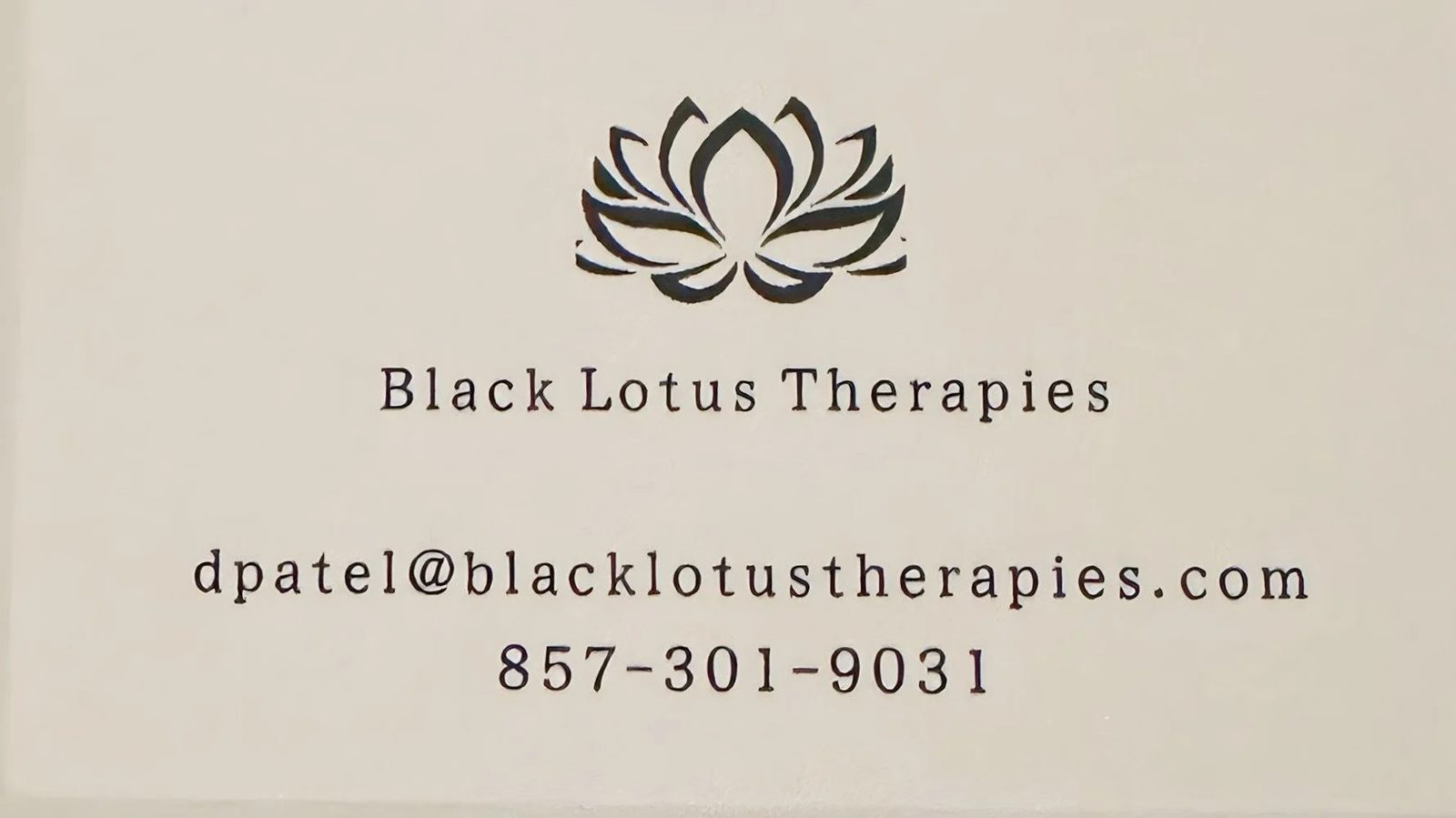 Dipti Patel of Black Lotus Therapies