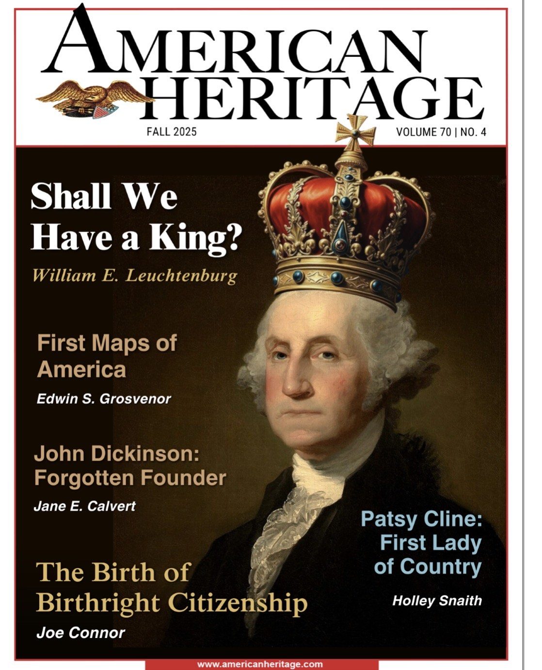 American Heritage magazine cover featuring Holley Snaith’s work