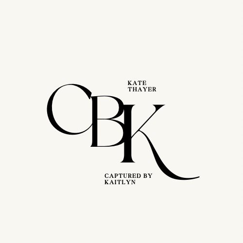 Captured by Kaitlyn logo with the initials CBK and the name Kate Thayer