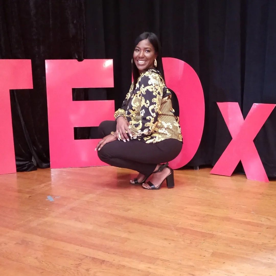 Tiffany Richardson on a TEDx stage