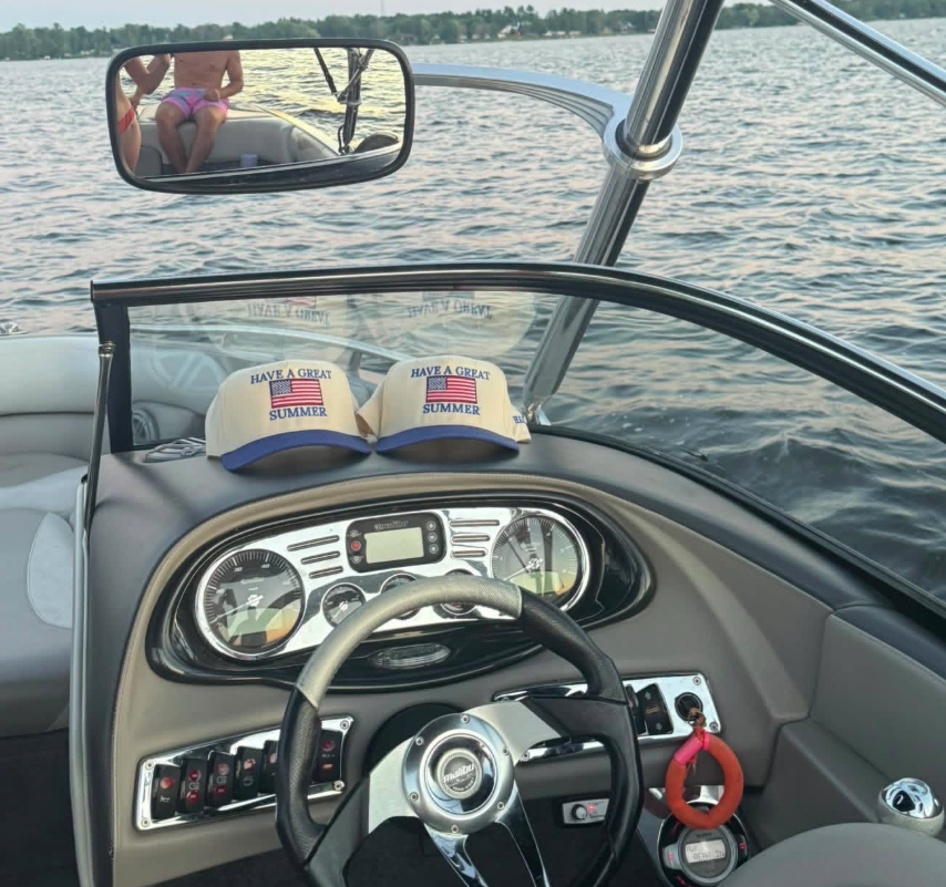 HAGS Have a Great Summer hats out on the lake